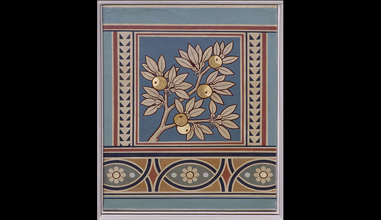 A panel featuring the citrus plant