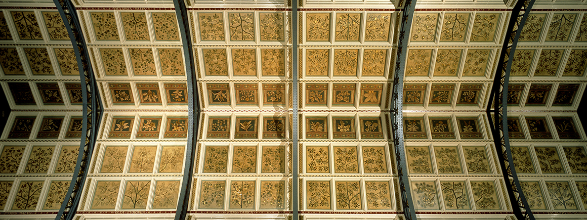 The ceiling of Hintze Hall