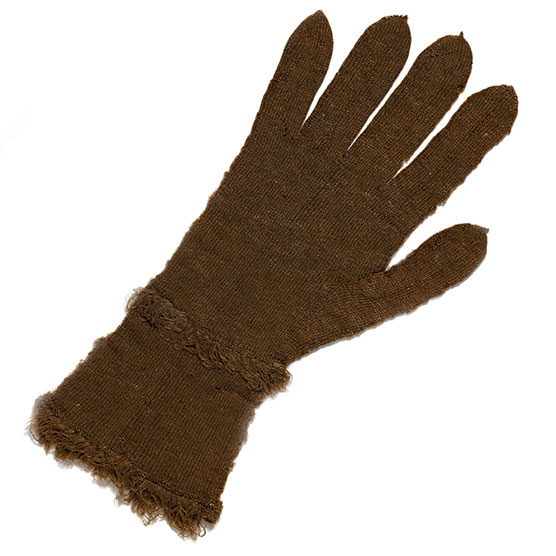 A brown sea silk glove