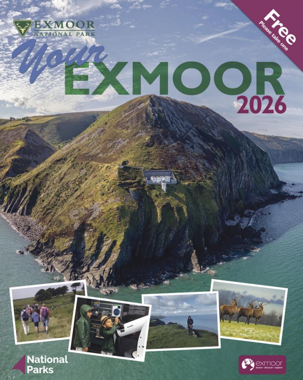 Cover of Your Exmoor publication 2026 featuring Exmoor's coast
