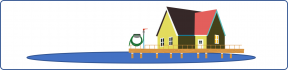 Illustration of a lakehouse (decorative image)