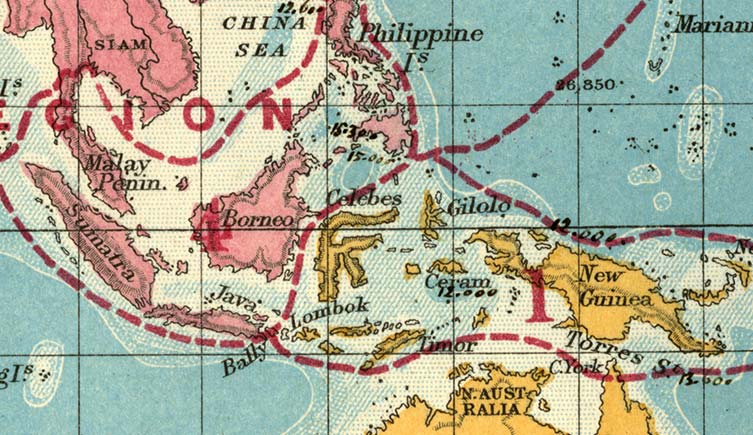 A coloured map of the the Malay archipelago