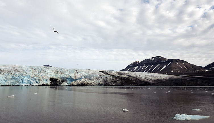 A glacier in the Arctic Circle