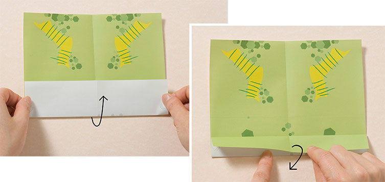Step 11 - working with the paper with the feet pattern