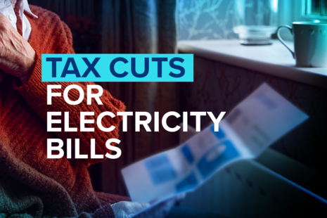 Tax cuts for electricity bills.