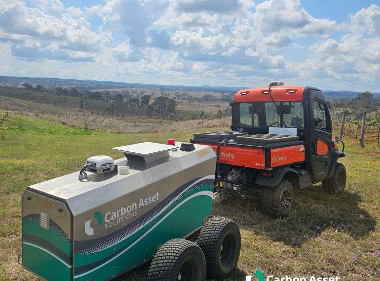 Vehicle towing tech kit in a field