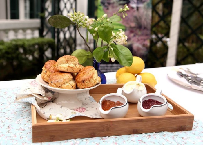 The classic British scone - added some Vietnamese twist with pomelo flowers.