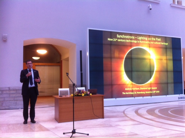 Prof. Andrew Harrison delivering his lecture at the Hermitage