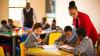 A teacher in a classroom