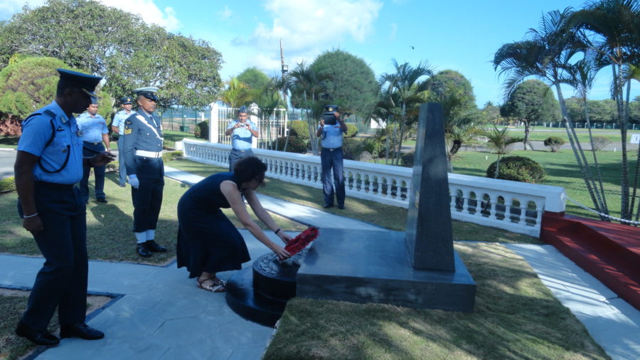Deputy High Commissioner Laura Davies at the Koggala Airfield
