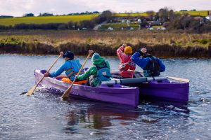 inclusive kayaking equipment in use at Buzz Active on the river Cuckmere