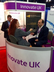 UK Head of Science, Tim Just, promoting UK excellence in Space at the inaugural SpaceCom Expo
