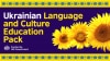 three sunflower and the programme title Ukrainian Language and Culture Education Pack