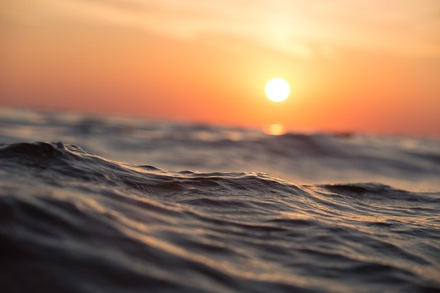 Sunset the sea