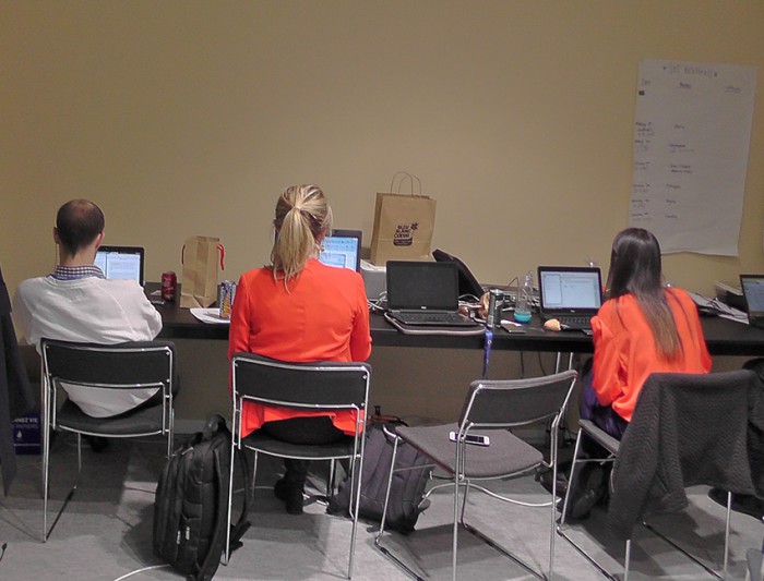 Staff at work, UK office, COP21