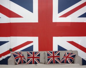 Union Jack painting done by British High Commission staff