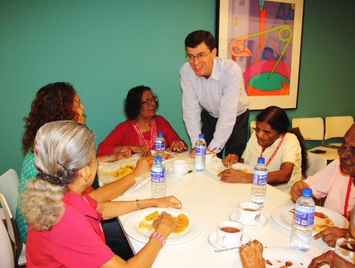 We invited elders to join us for a breakfast last morning. British High Commissioner James Dauris speaking with elders at the breakfast gathering. 