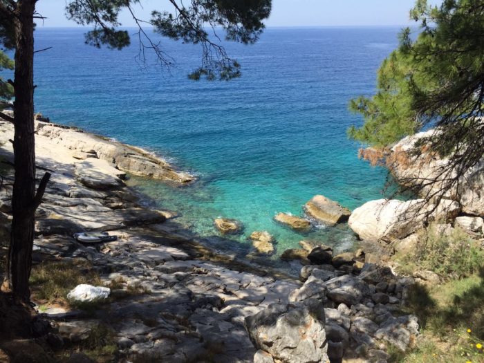 The Lycian Way passes the beach at Aktaş