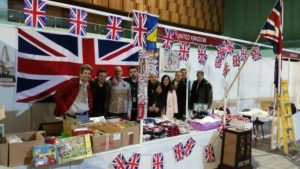 The British stand at the 2016 Diplomatic Winter Bazaar