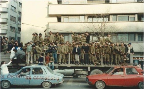 People gathered in the street
