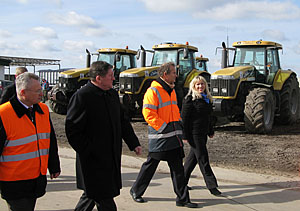 Governor Mykhailo Kostiuk (second left) and Ambassador Leigh Turner (second right) at Continental Farmers Group in Lviv region Governor Mykhailo Kostiuk (second left) and Ambassador Leigh Turner (second right) at Continental Farmers Group in Lviv region