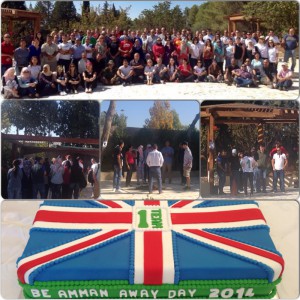 British Embassy staff at a farm near Madaba for an AwayDay
