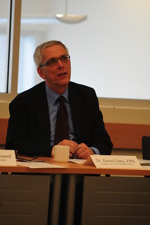Prof. David Clary at the OAG Science Forum Prof. Clary presenting to the OAG Science Forum