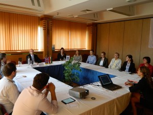 Ambassador Knott meeting with the Chamber of Commerce at Pécs