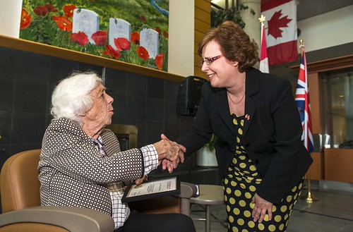 Sage German with British Deputy Consul General Fern Horine.