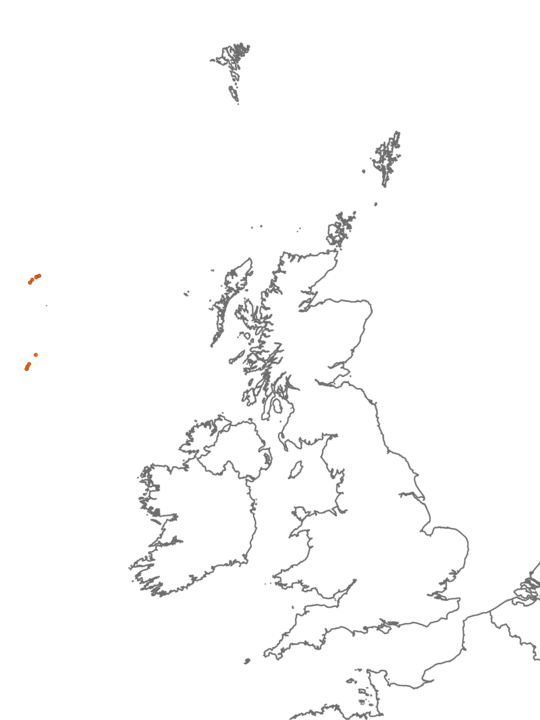 Distribution of habitat M.AtUB.Sa Atlantic upper bathyal sand