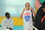 Chris Lawrence breifing the Ambassador