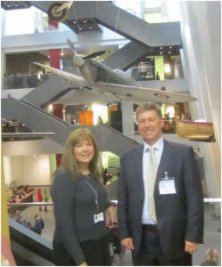 Diane Lees and HE Paul Madden