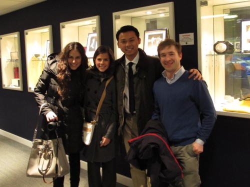 King with other Chevening Scholars studying in the UK.