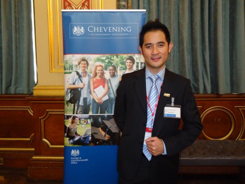 At a Chevening Reception in the Foreign and Commonwealth Office