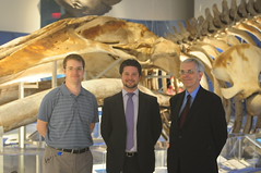 Our AV team, Trevor Kerr and Nathan Skolski, with Prof David Clary