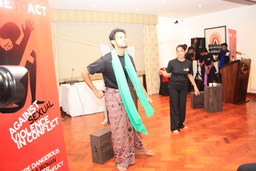 Forum Theatre Group perform at aBHC hosted event for the campaign against sexual violence.