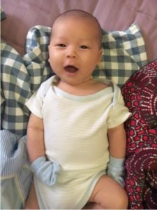 My eight week old son