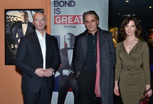 James Bond movie screening British Ambassador Jonathan Knott with Jeremy Irons