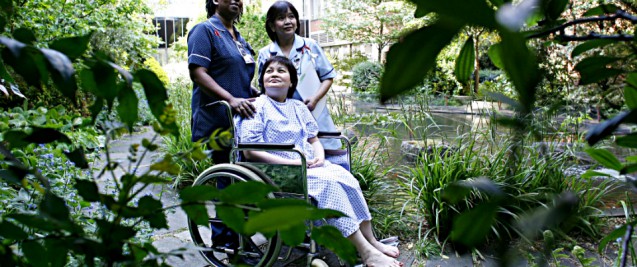 Nurses with patient