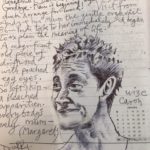 Sketch of Caron by Michael Adams