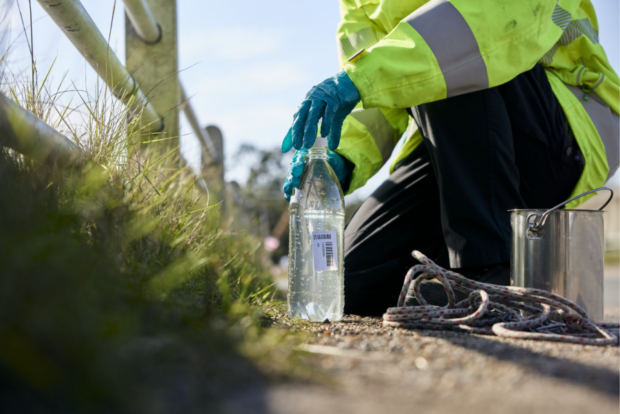 Sampling water for quality check