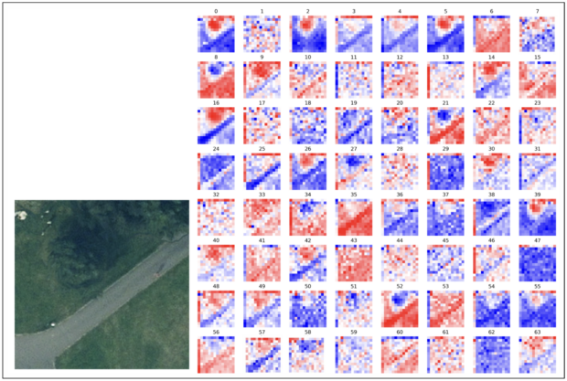 A series of geospatial embedding images