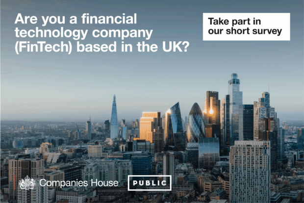 The London skyline with the Companies House and PUBLIC logos.