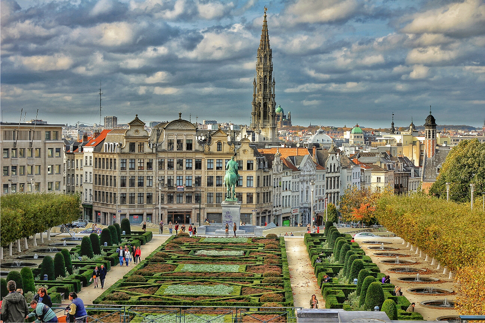 View on Brussels big market square