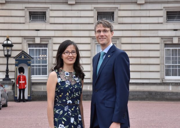 Lars B. Andersen outside Buckingham Palace.