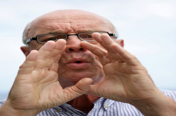 Image of man whistling.
