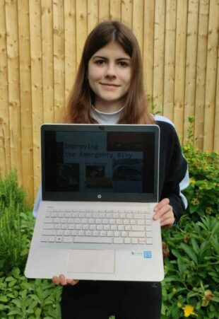 Amy Greener of Marlow won the inaugural IPO Outstanding Innovator Award 2021 for her design, The Backup Bivie.