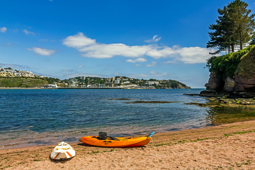 View across the harbour at Torquay, Devon.