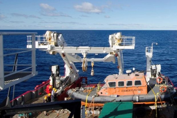 The Wave Dancer out at sea travelling to the UK.