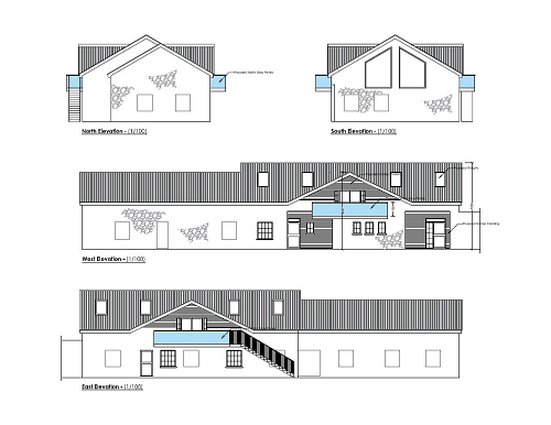 A drawing of the new marine laboratory in St Helena.